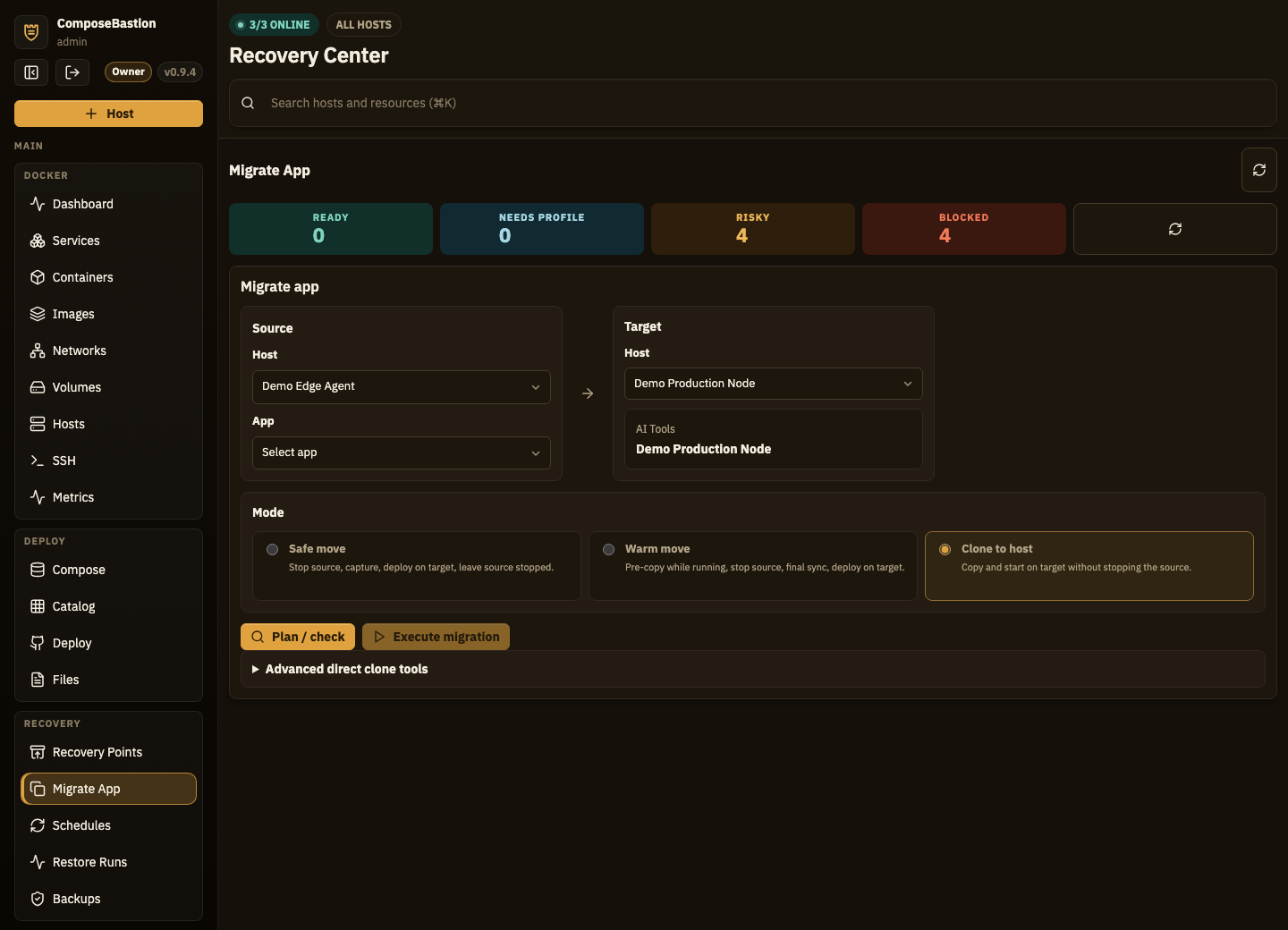 App migration planning and execution options